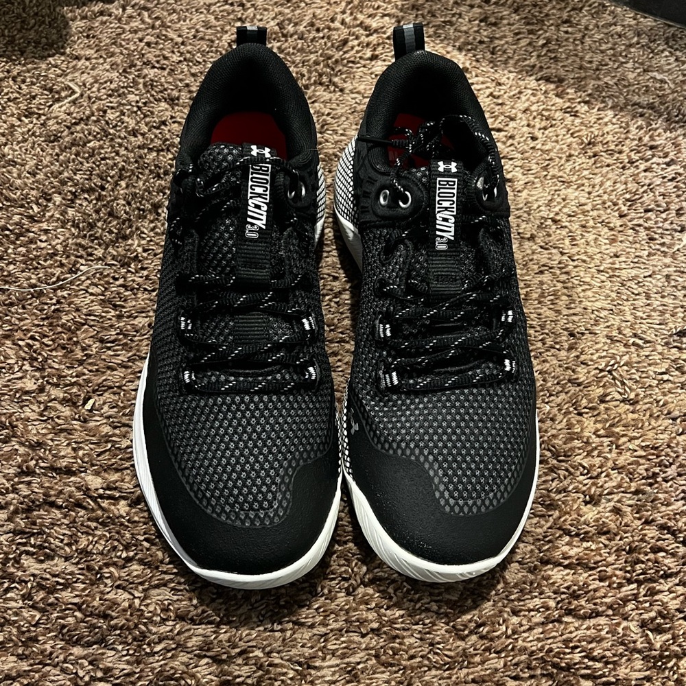 Under Armour Black and White Womens Volleyball Shoes